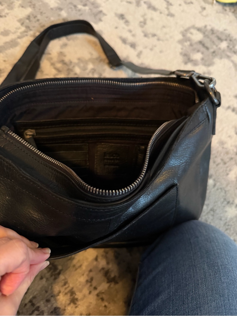 latico Vista Leather Crossbody Bag in Black - Picture 6 of 9